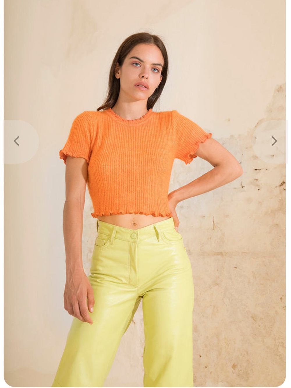 Tach Pegasus Knit Top in Orange